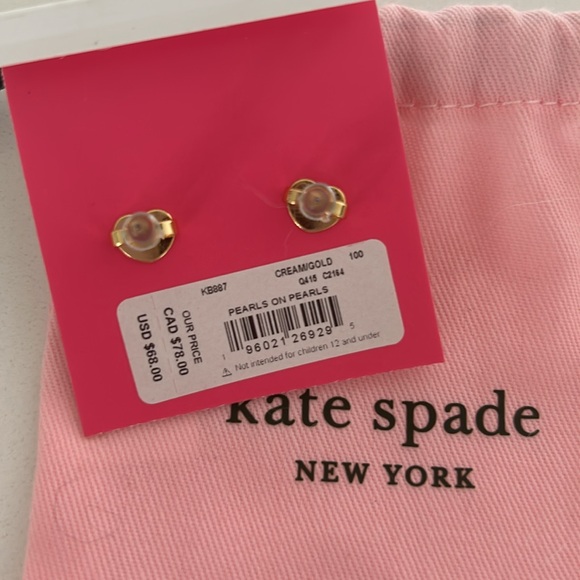 Kate spade sparkle earrings, new/ never worn. Kate Spade pouch included. - Picture 2 of 3